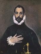 El Greco Nobleman with his Hand on his chest oil painting picture wholesale